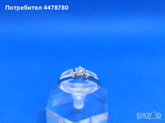 Годежен пръстен с Диамант VVS1 0.23ct, снимка 8 - Пръстени - 50400252