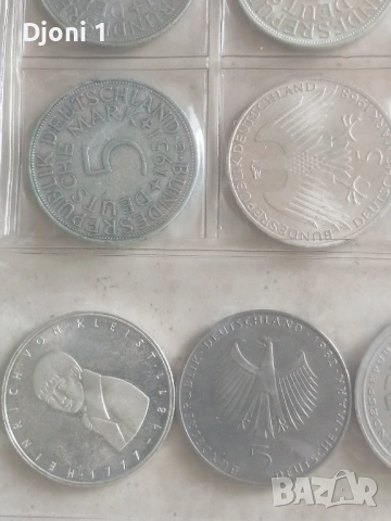 5 Mark сребърни и юбилейни , снимка 10 - Нумизматика и бонистика - 53286212