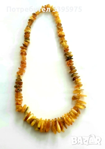 Колиета от естествен масивен кехлибар. Кехлибарена огърлица - 95 броя, снимка 4 - Колиета, медальони, синджири - 53581255