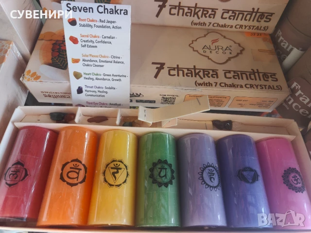 Комплект свещи с 7те чакри