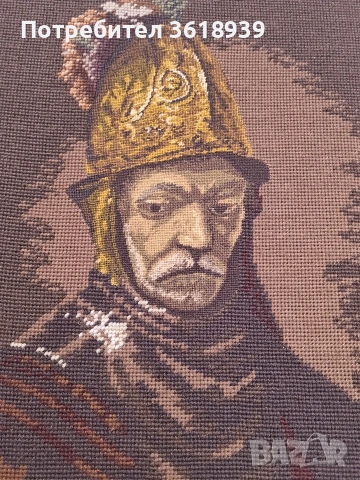 бароков гоблен мъжът с златен шлем , снимка 2 - Гоблени - 53756173