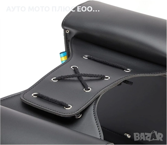 Универсални черни кожени Дисаги за мотоциклет 2 броя - 28/30/13см., снимка 5 - Аксесоари и консумативи - 53755317