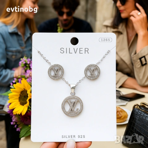 Изискан комплект бижута - Колие с обеци, снимка 3 - Колиета, медальони, синджири - 53843585