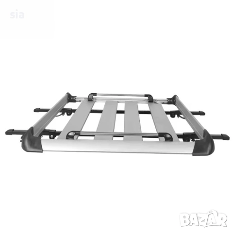 Багажник за кола и напречни греди, 127 х 96 см, сив, снимка 2 - Аксесоари и консумативи - 52233603