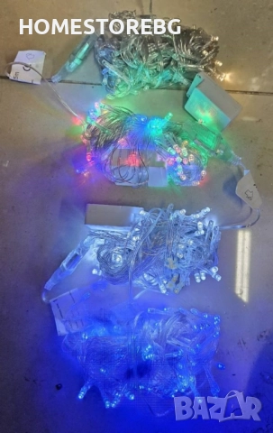 Коледни LED лампички, 100бр лампички/10 метра гирлянд. С възможност да се удължават до безкрай, снимка 4 - Декорация за дома - 52549756