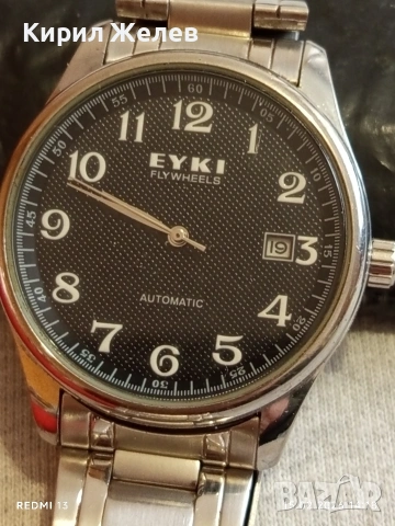 Механичен мъжки часовник EYKI AUTOMATIC перфектно състояние работи 51837, снимка 2 - Мъжки - 53484154