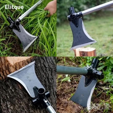 Многофункционален градински инструмент 4 в 1 – брадва, лопата, мотика и сърп в едно, снимка 7 - Други стоки за дома - 53040418