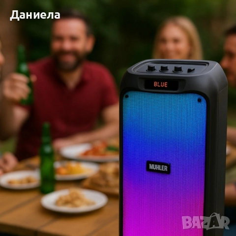 Активна тонколона Muhler MAX881R с два микрофона и дистанционно , снимка 2 - Тонколони - 52160072