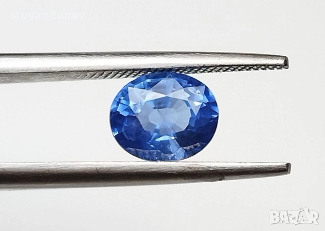  Красив ярък цейлонски сапфир с метличинено син цвят 1,28 карата! Сертификат!, снимка 10 - Други - 54197285