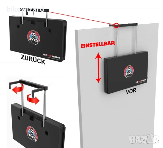 Регулируемо огледало на 360 градуса за самостоятелно подстригване с телескопични куки НОВО, снимка 5 - Други стоки за дома - 53434710