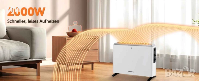 Електрически конветкор Aigostar 2000W с 3 нива на мощност и термостат, снимка 9 - Отоплителни печки - 53113402