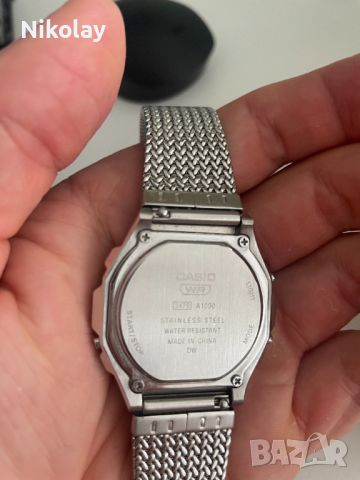 CASIO A1000 Vintage Silver Metal Watch / Мъжки часовник, снимка 2 - Мъжки - 45300691