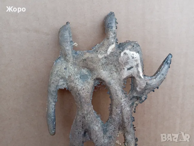 Бронзова статуетка фигура пластика творба края на 70-те го, снимка 5 - Колекции - 49670594