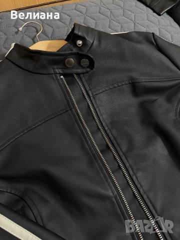 Дамско късо кожено яке CROPP, снимка 3 - Якета - 51965941
