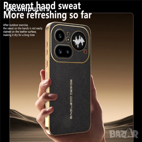 Личи TPU+PU Калъф за Nothing Phone (4a) Pro - Самовъзстановяващ се, Анти-драскотини, 2 цвята, снимка 6 - Калъфи, кейсове - 54250296
