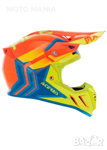 Каска ACERBIS PROFILE 3.0 SNAPDRAGON ORANGE/YELLOW , снимка 2 - Спортна екипировка - 48787689