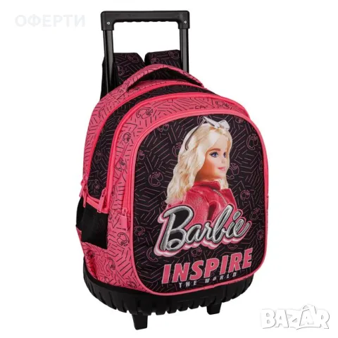 Ученическа чанта - Elementary Pink Black Barbie Trolley арт 239688, снимка 2 - Раници - 46911641