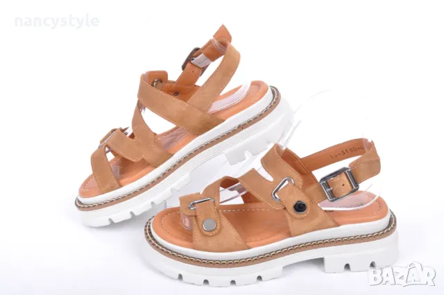 СЕЗОН'25! Дамски сандали от естествен велур-Два цвята, снимка 1