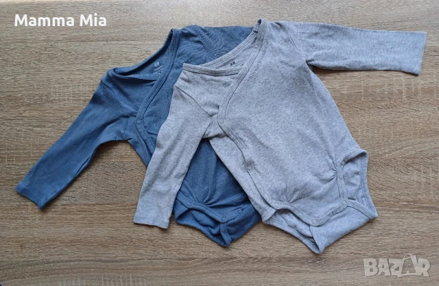 Лот орг памук 0-9м HM бодита,ританки,пижамки, снимка 6 - Бодита за бебе - 51057014