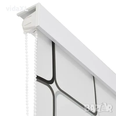 vidaXL Ролетна щора за баня, 120x240 см, квадрати（SKU:142849）, снимка 4 - Щори - 49252099