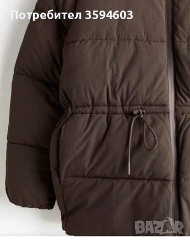 Кафяво зимно яке h&m, снимка 2 - Якета - 52342141