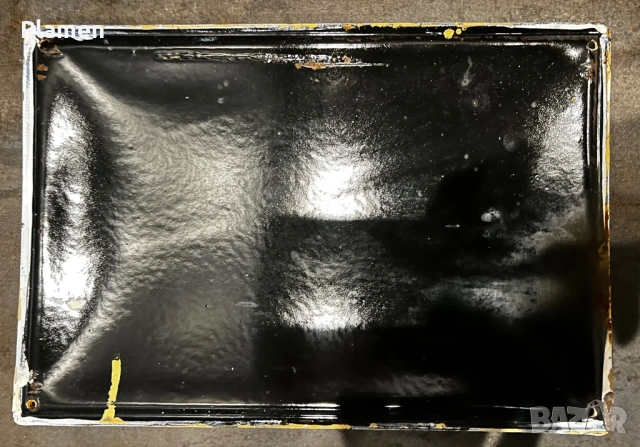 ЕМАЙЛИРАНА ТАБЕЛА ТАБЕЛКА МЯСТО ЗА ПУШЕНЕ, снимка 2 - Антикварни и старинни предмети - 53343344