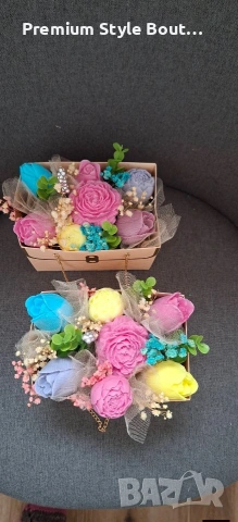 букет от соеви цветя , снимка 3 - Декорация за дома - 53747464