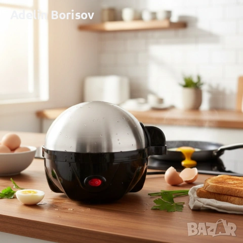 Яйцеварка Rosberg R51982C, 350W, За 7 яйца, Автоматично изключване със сигнал