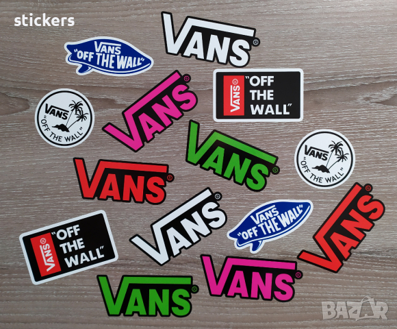 Стикери VANS ВАНС лист А4 - 14 бр общо Sticker, снимка 4 - Аксесоари и консумативи - 45053763