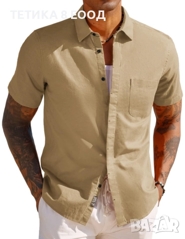 Комплект мъжки ленени ризи PJ PAUL JONES – 3 броя, снимка 3 - Ризи - 52847687