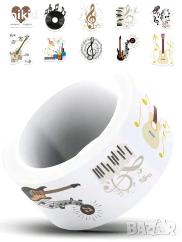 100 бр Музика ноти самозалепващи лепенки стикери ръчна изработка подарък