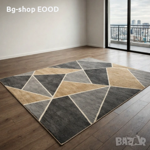 Модерен килим 120x160 см, 3D ефект, геометричен, неплъзгащ се, снимка 8 - Килими - 53932616