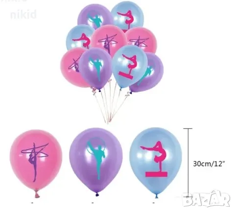 Гимнастика Гимнастичка Йога Аеробика гимнастика Обикновен надуваем латекс латексов балон парти хелий, снимка 1 - Други - 46930495