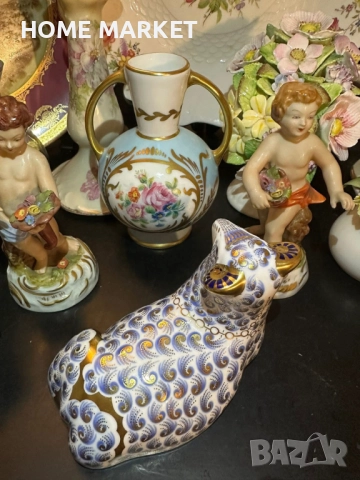 A Royal Crown Derby England  paperweight modelled as a ram/  Circa 1988 - великолепие в злато , снимка 12 - Антикварни и старинни предмети - 52669197