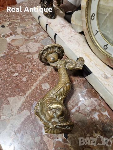 Стара находка рядко антикварно бронзово чукало за врата , снимка 2 - Антикварни и старинни предмети - 54242939