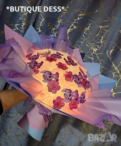 ПРОМОЦИЯ‼️💖Светещи букети "Стич"