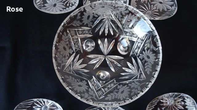 Винтидж  Ges Sechn BLEIKRISTALL Gepresst Оловен кристал от Германия. , снимка 8 - Сервизи - 51425265