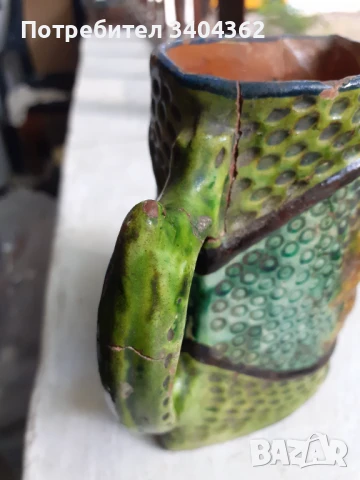 Малка кана троянска керамика подписана, снимка 3 - Антикварни и старинни предмети - 51043698