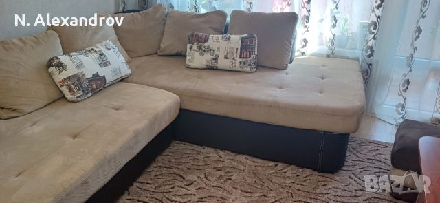 Разтегател ъглов диван за хол, снимка 1 - Дивани и мека мебел - 45592659