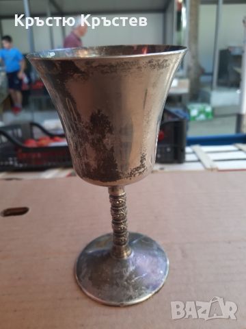 Посребрена чаша  Бокал, снимка 1 - Чаши - 46413712