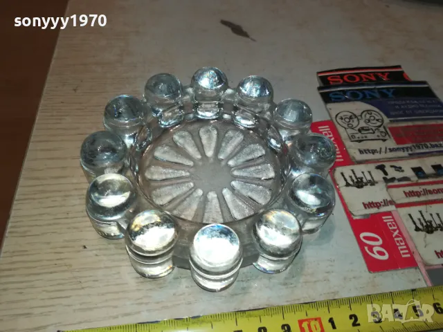 КРАСИВ СТЪКЛЕН ПЕПЕЛНИК 1405251147, снимка 3 - Антикварни и старинни предмети - 50282937