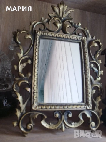 Невероятно бронзово настолно огледало, снимка 10 - Антикварни и старинни предмети - 50927128