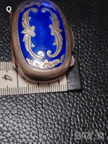 сребърна кутийка за емфие, снимка 3 - Антикварни и старинни предмети - 50277019