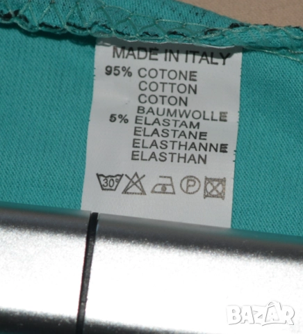 👗 Дамска тюркоазена есенна/лятна туника - Made in Italy; Over size 3XL–5XL, снимка 3 - Туники - 41769754