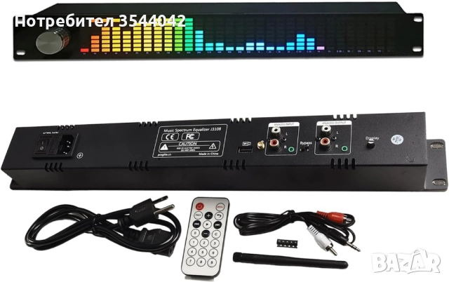 Цифров еквалайзер Smart Technology J3108, Аудио спектрален анализатор, Двуканален 15-лентов стерео г, снимка 3 - Аудиосистеми - 52588016