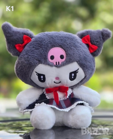 Плюшени играчки Кити Куроми, Hello Kitty Kuromi Melody 30см, снимка 3 - Плюшени играчки - 52593653