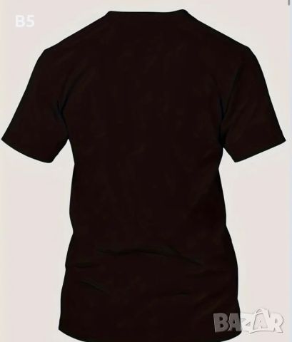 Мъжка черна тениска размер L/XL, снимка 2 - Тениски - 45323141