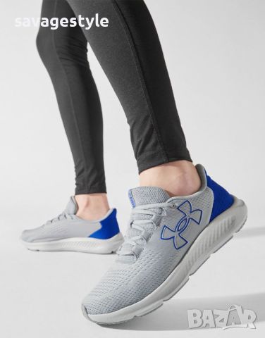 Мъжки маратонки UNDER ARMOUR Charged Pursuit 3 Big Logo Running Shoes Grey/Blue, снимка 2 - Маратонки - 45762523