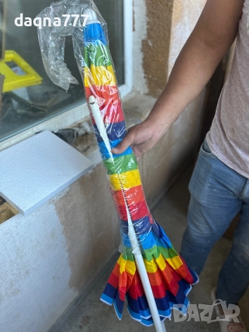 Чадър за плаж/ градина, снимка 2 - Градински мебели, декорация  - 51795878