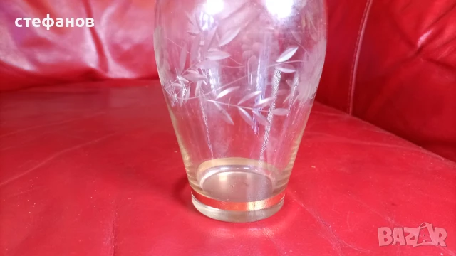 Страхотен ракиен комплект от едно време, златни кантове, ръчна гравюра, снимка 6 - Антикварни и старинни предмети - 51327190